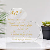 An Anniversary Is A Time To Celebrate The Joys Of Today The Memories Of Yesterday And The Hopes Of Tomorrow-Best Personalized Heart Shape Acrylic Gift For Wedding Anniversary Husband Wife-209IHNTHAP668