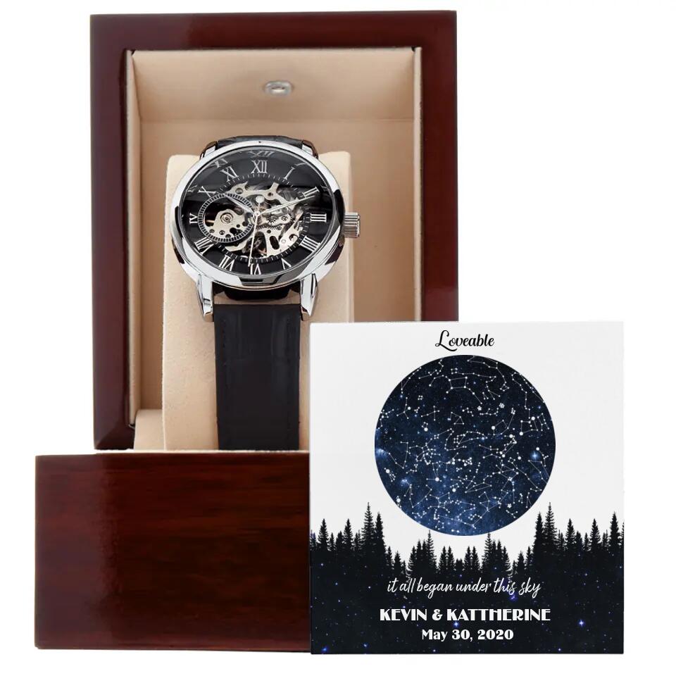 It All Began Under This Sky Personalized Watch