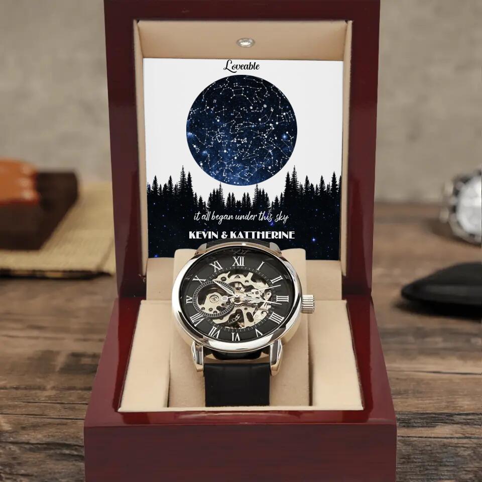 It All Began Under This Sky Personalized Watch