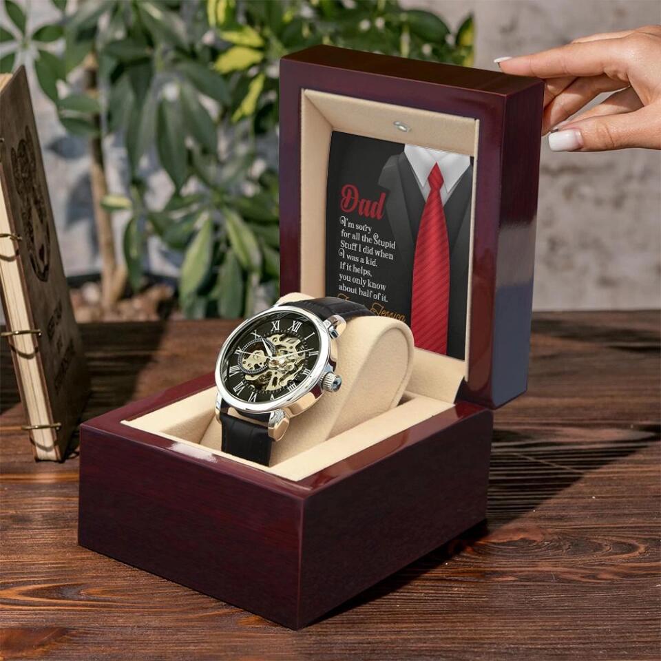 Sorry Dad For What I Did When I Was Young Personalized Watch