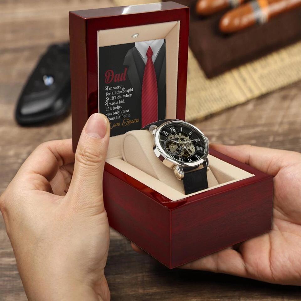 Sorry Dad For What I Did When I Was Young Personalized Watch