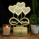 Personalized Gift for Him Custom Night Light Led Lamp. 3D Led Lamp Wedding Gift for Family. Led Lights Table Lamp Anniversary Gift for Her - 210IHNBNLL703