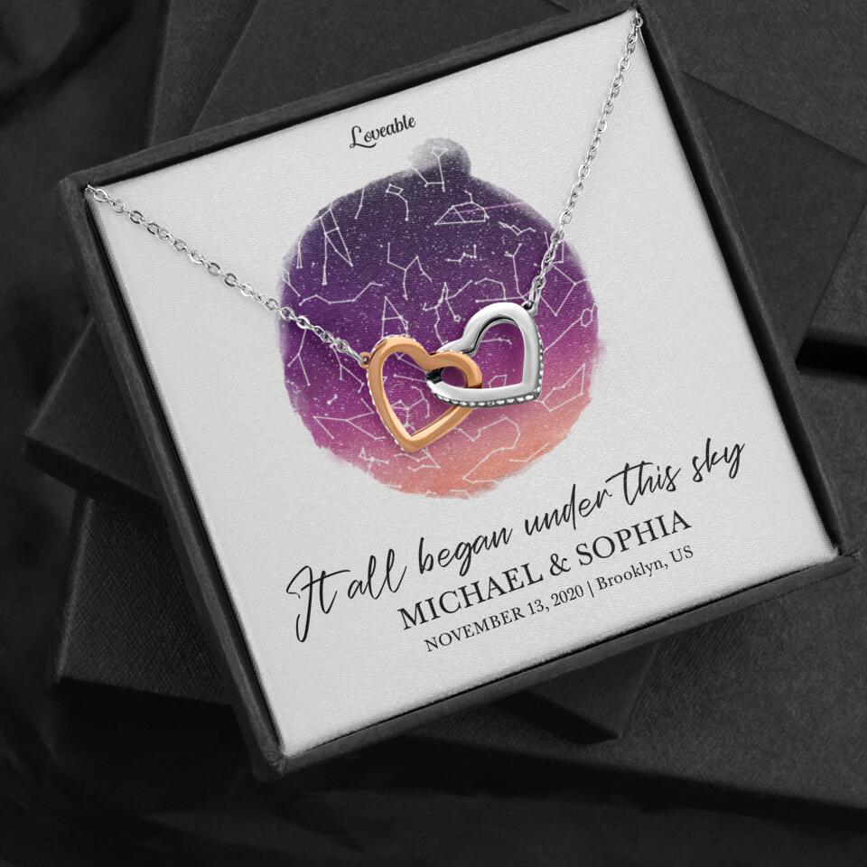 It All Began Under This Sky Necklace - Personalized Necklace