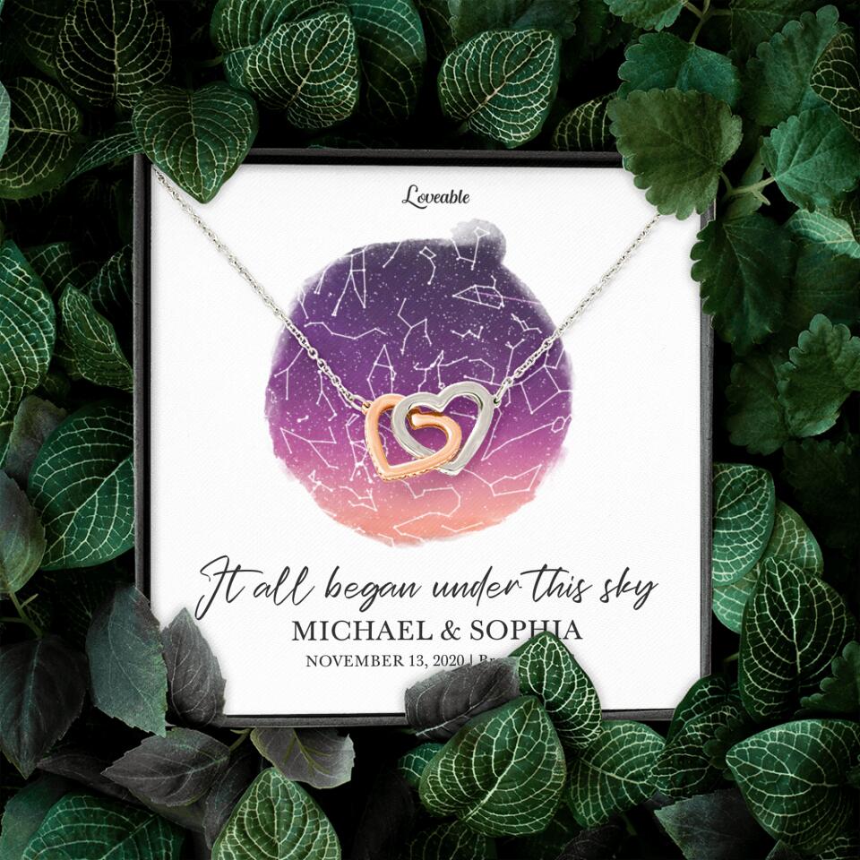 It All Began Under This Sky Necklace - Personalized Necklace