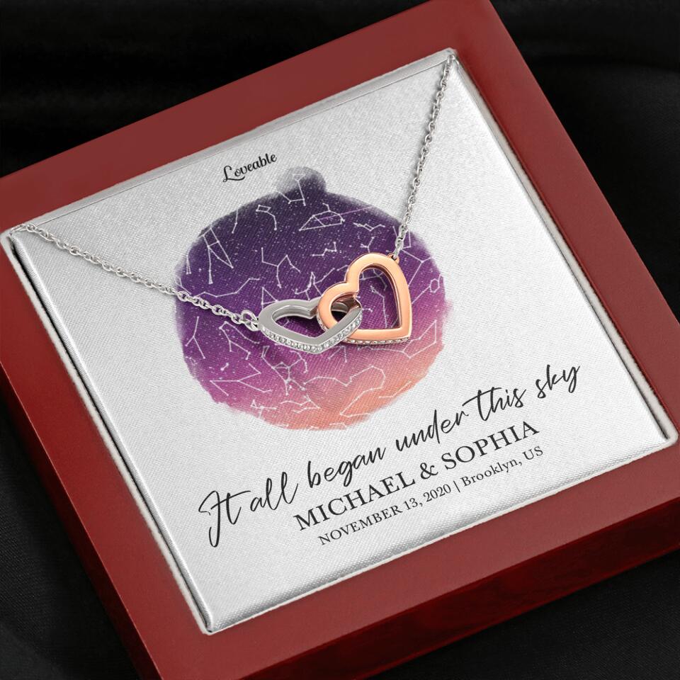 It All Began Under This Sky Necklace - Personalized Necklace
