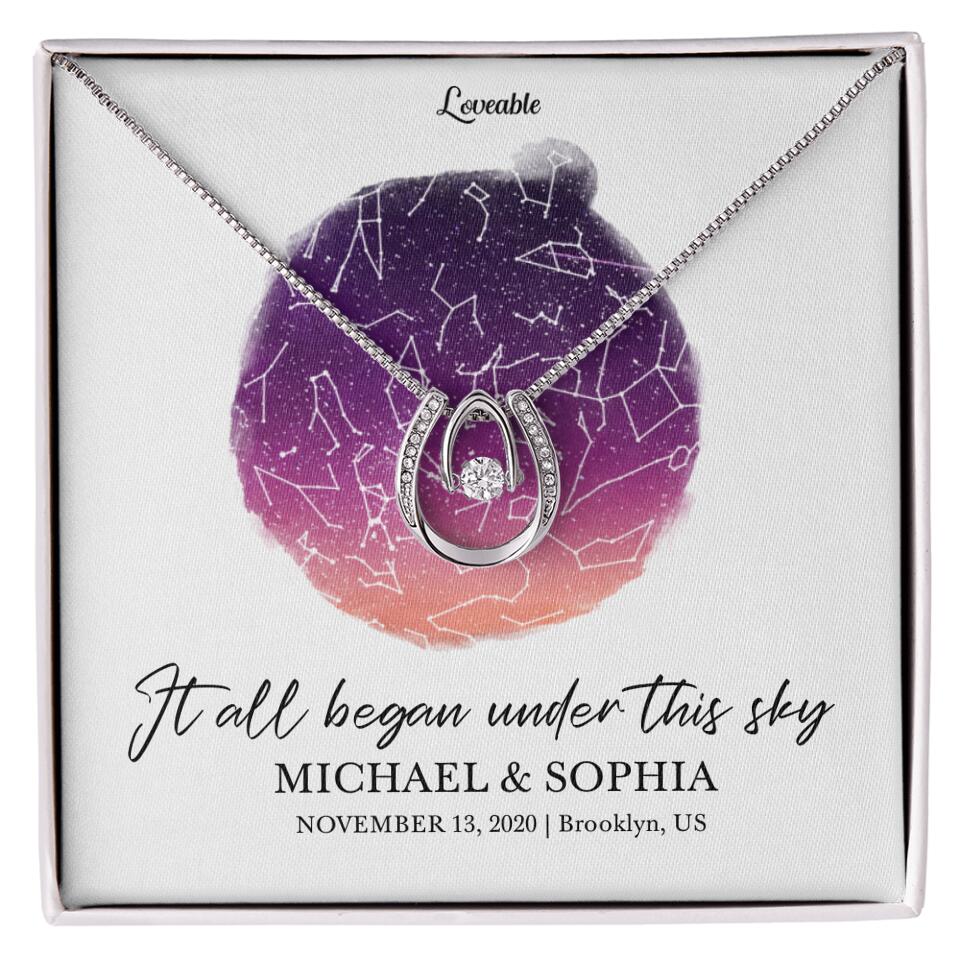 It All Began Under This Sky Necklace - Personalized Necklace