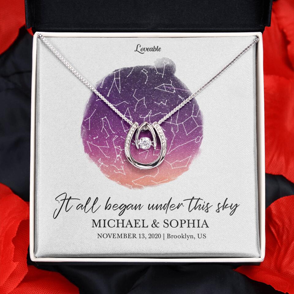 It All Began Under This Sky Necklace - Personalized Necklace