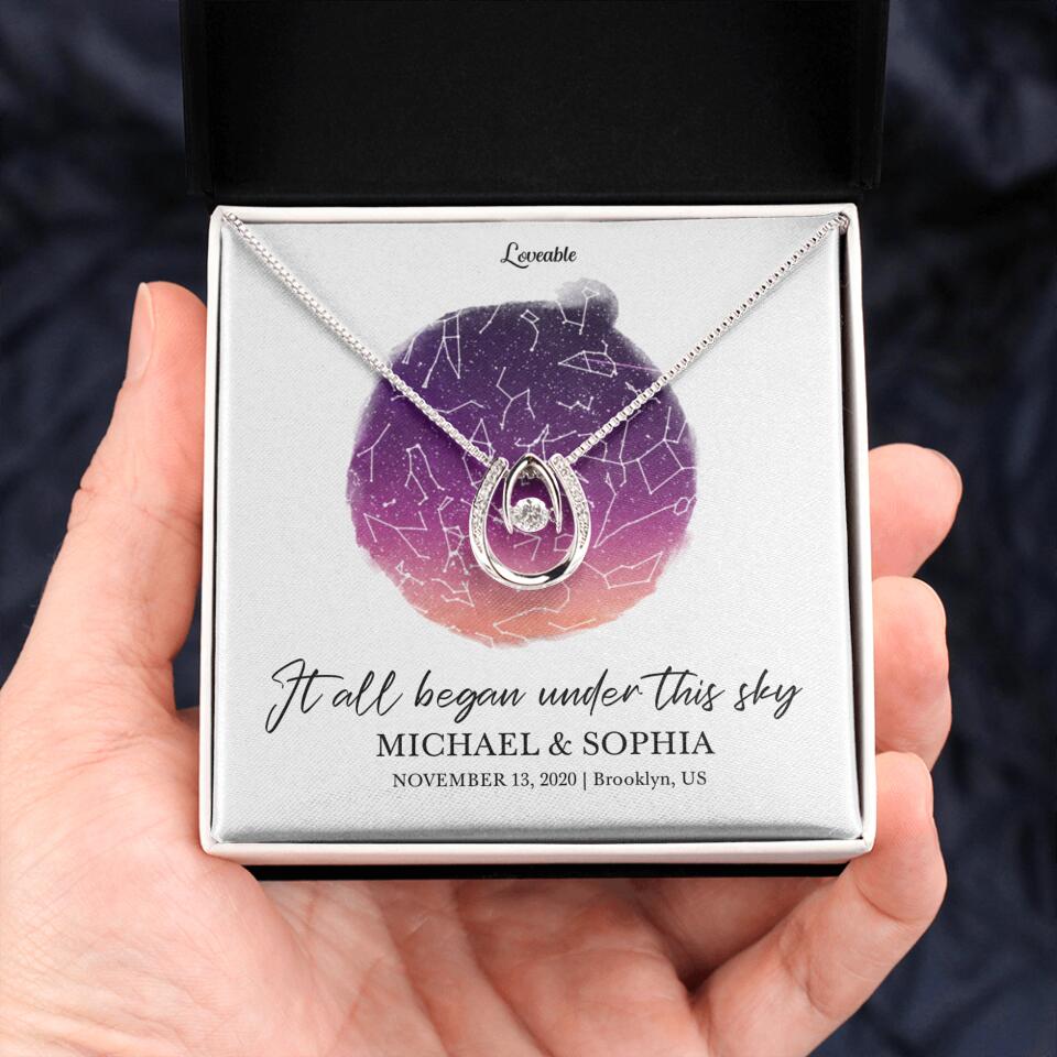 It All Began Under This Sky Necklace - Personalized Necklace