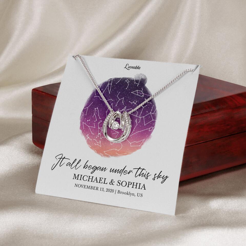 It All Began Under This Sky Necklace - Personalized Necklace