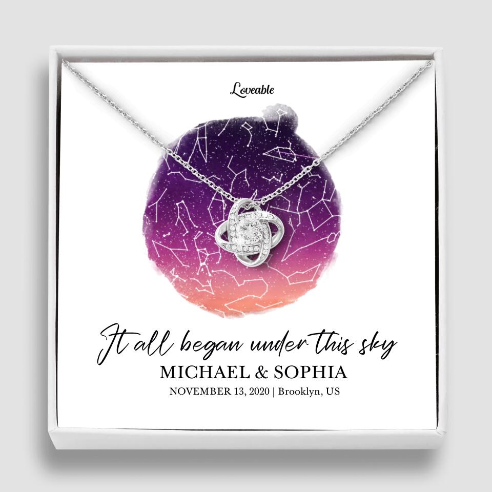 It All Began Under This Sky Necklace - Personalized Necklace