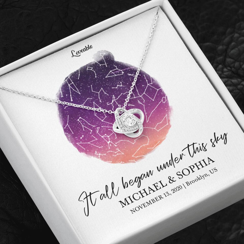 It All Began Under This Sky Necklace - Personalized Necklace