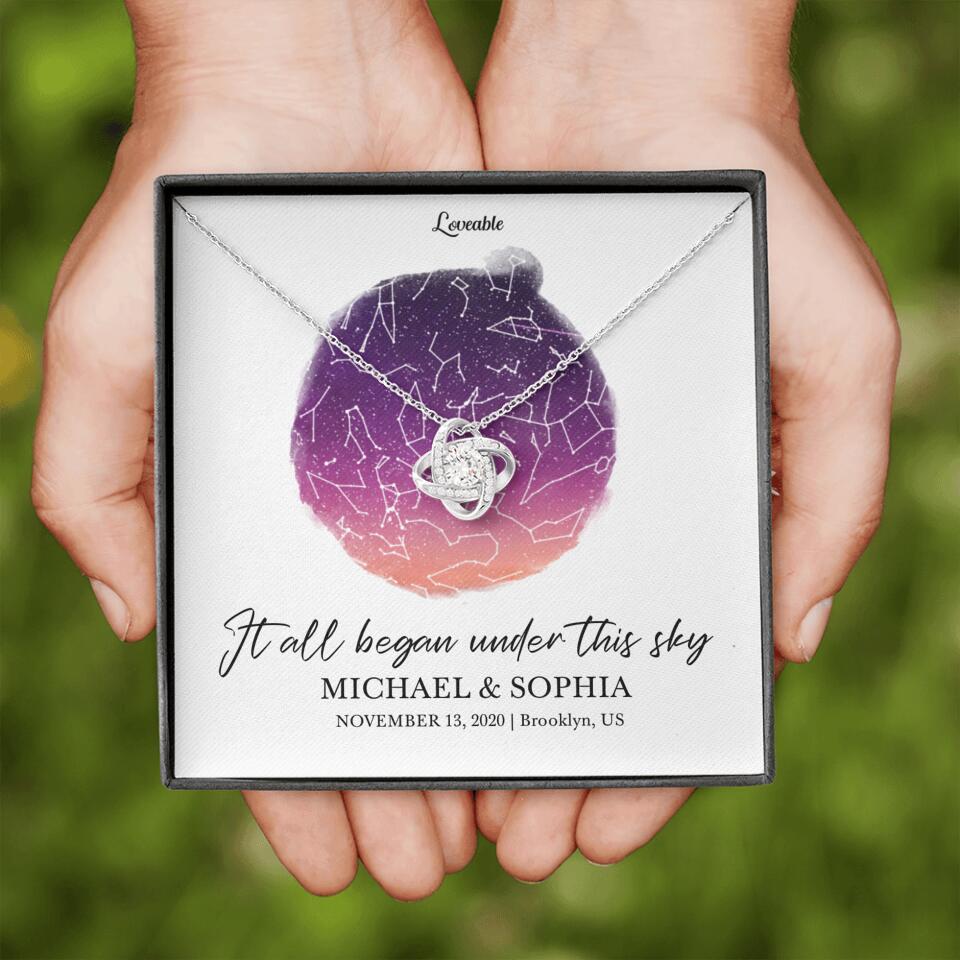 It All Began Under This Sky Necklace - Personalized Necklace