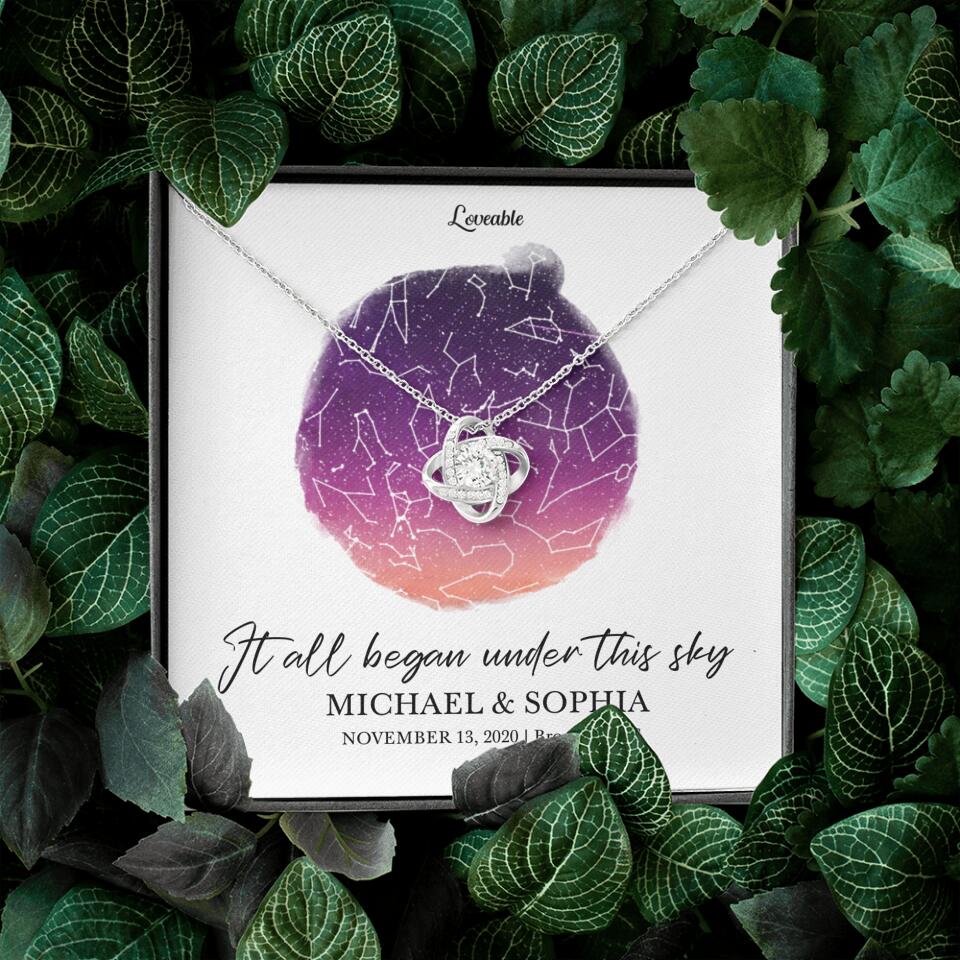 It All Began Under This Sky Necklace - Personalized Necklace