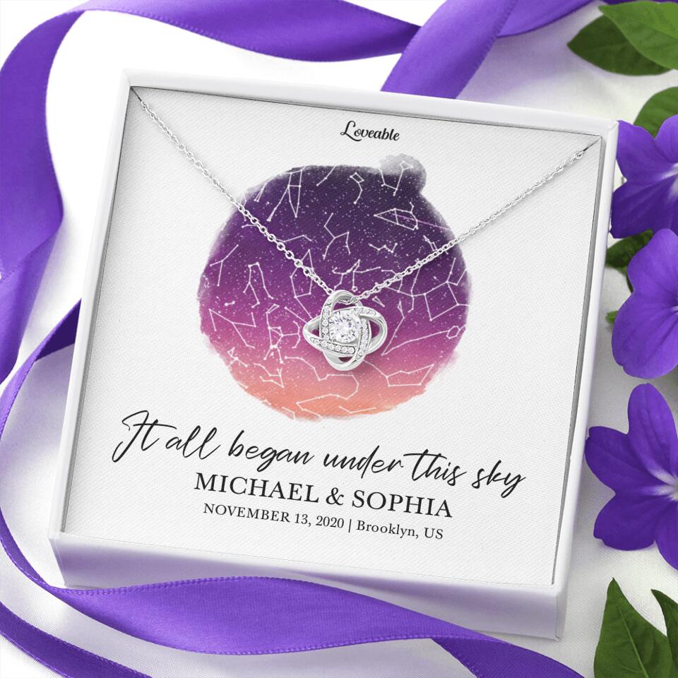 It All Began Under This Sky Necklace - Personalized Necklace