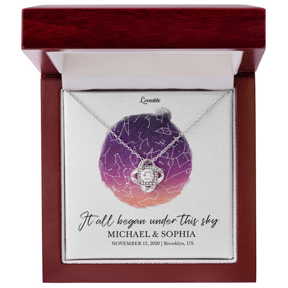 It All Began Under This Sky Necklace - Personalized Necklace