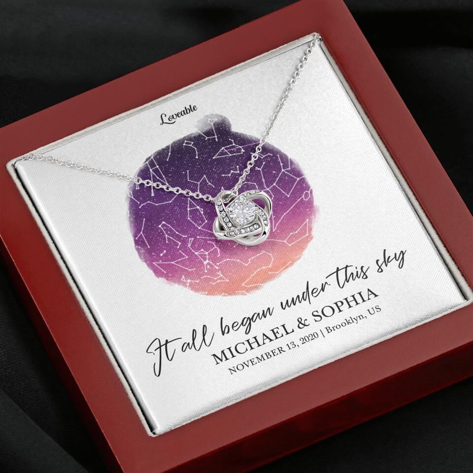 It All Began Under This Sky Necklace - Personalized Necklace