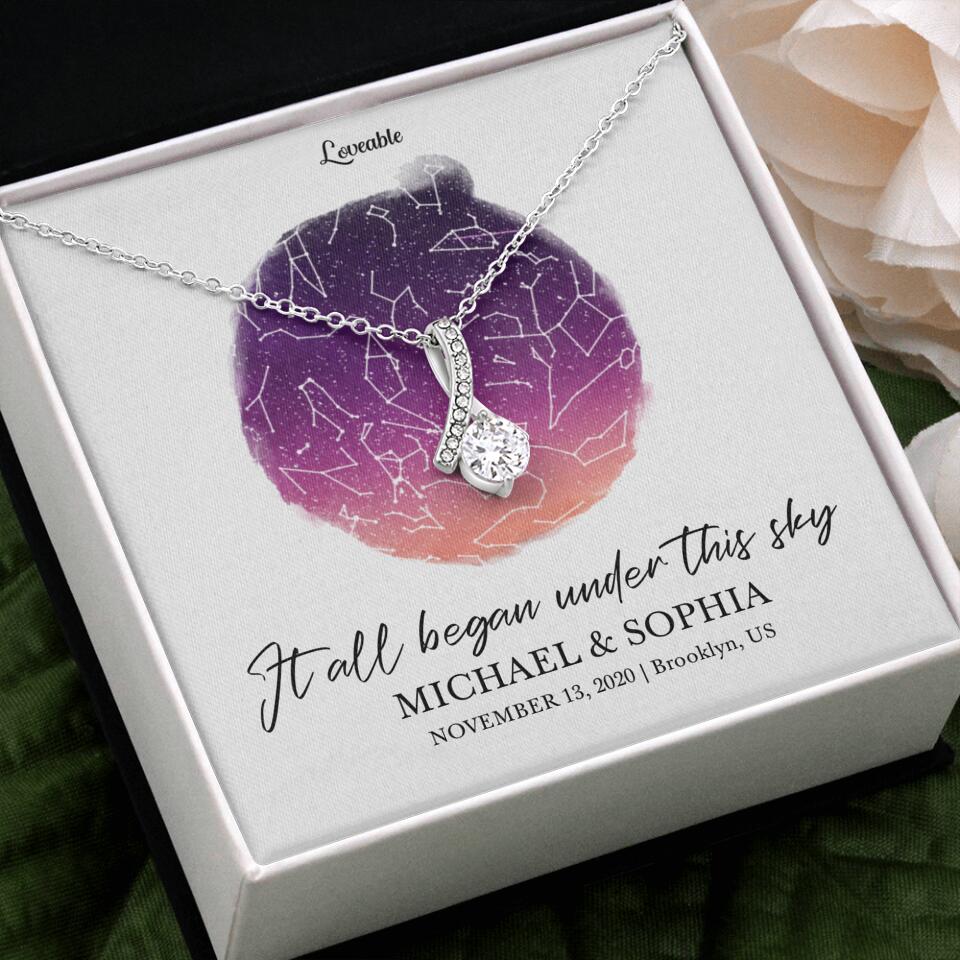 It All Began Under This Sky Necklace - Personalized Necklace
