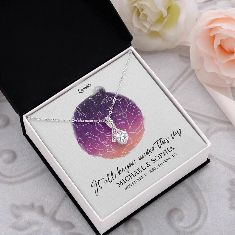 It All Began Under This Sky Necklace - Personalized Necklace