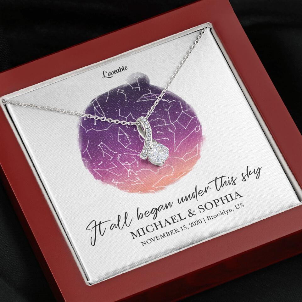 It All Began Under This Sky Necklace - Personalized Necklace