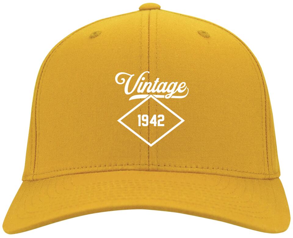 Vintage Custom Year - Personalized Twill Cap - Gift For Him
