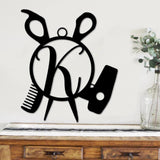 Personalized Hairstylist Salon - Custom Letter Monogram - Cut Metal Sign - Gift for Hairstylist/Hair Salon Owner - 210ICNUNMT030