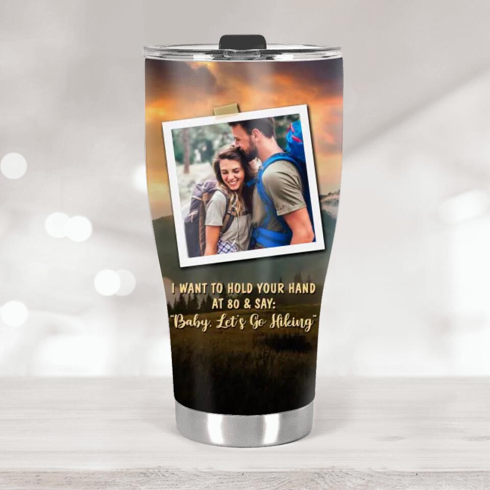 I Want To Hold Your Hand - Personalized 30OZ Curved Tumbler - Best Gifts For Couple Him Her Parents On Birthday Anniversaries Valentine - 210IHPLNTU399