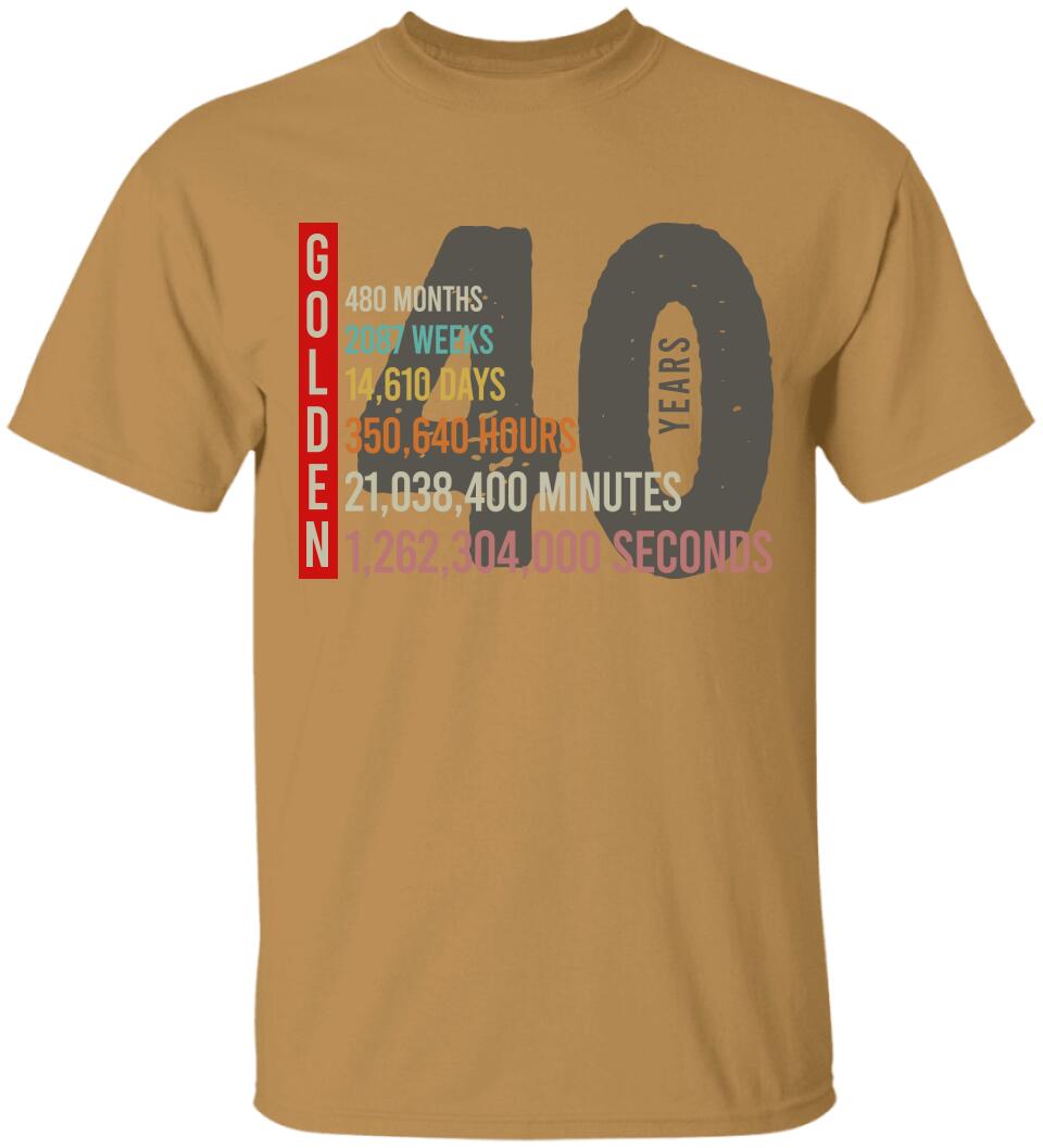 40 Wedding Anniversary Personalized Tshirt