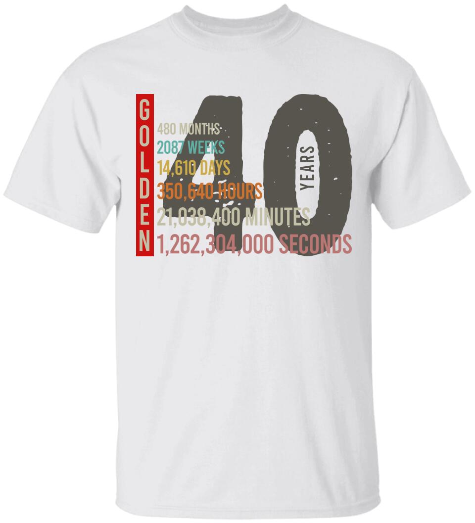 40 Wedding Anniversary Personalized Tshirt