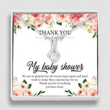 Thank You for Hosting My Baby Shower - Lovely Baby Shower Hostess Thank You Gift - Love Knot Necklace - Hostess Appreciation Necklace - 210ICNUNJE037