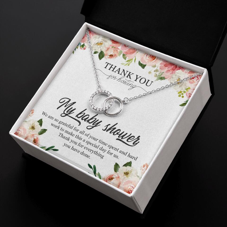 Thank You for Hosting My Baby Shower Special Necklace Appreciation Gift