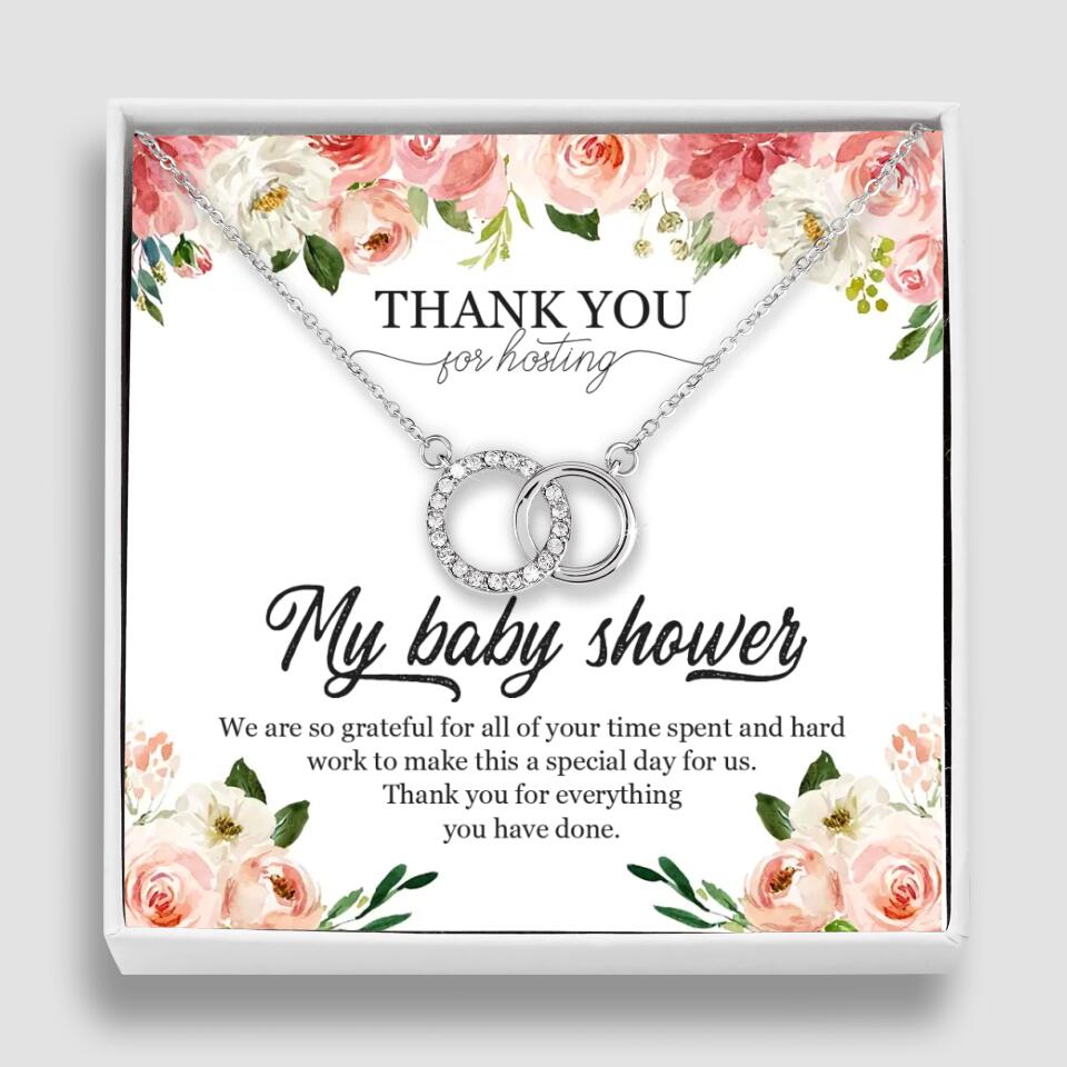 Thank You for Hosting My Baby Shower Special Necklace Appreciation Gift
