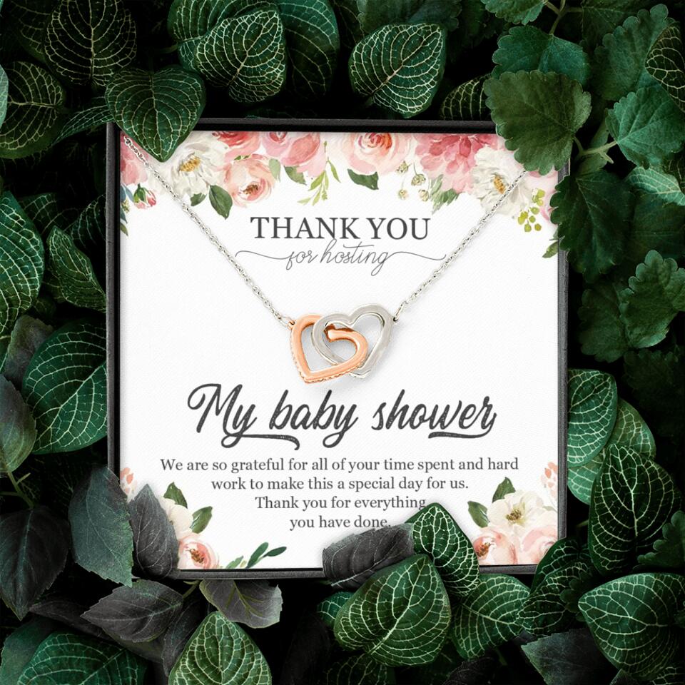 Thank You for Hosting My Baby Shower Special Necklace Appreciation Gift