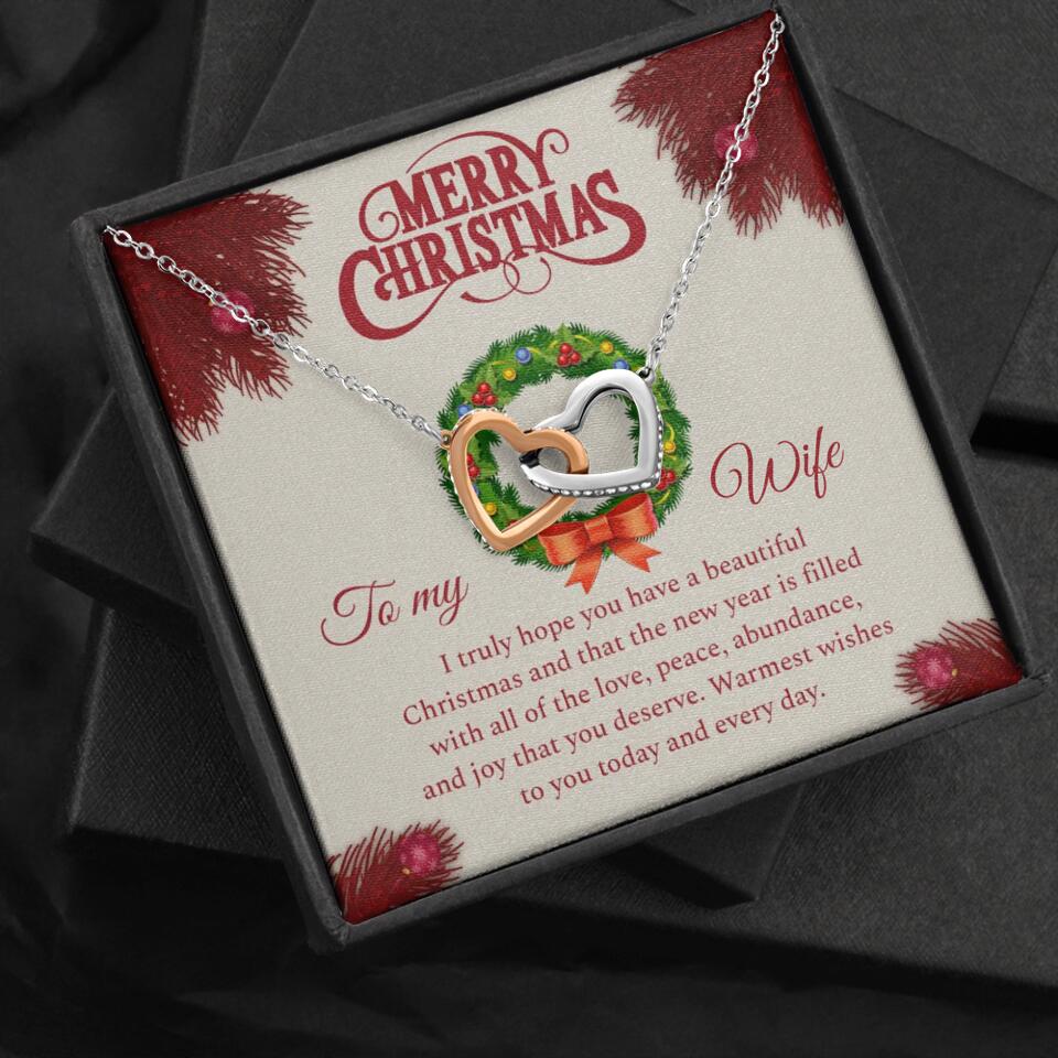 Merry Christmas I Truly Hope You Have A Beautiful Christmas - Personalized Necklace - Christmas Gifts for Wife