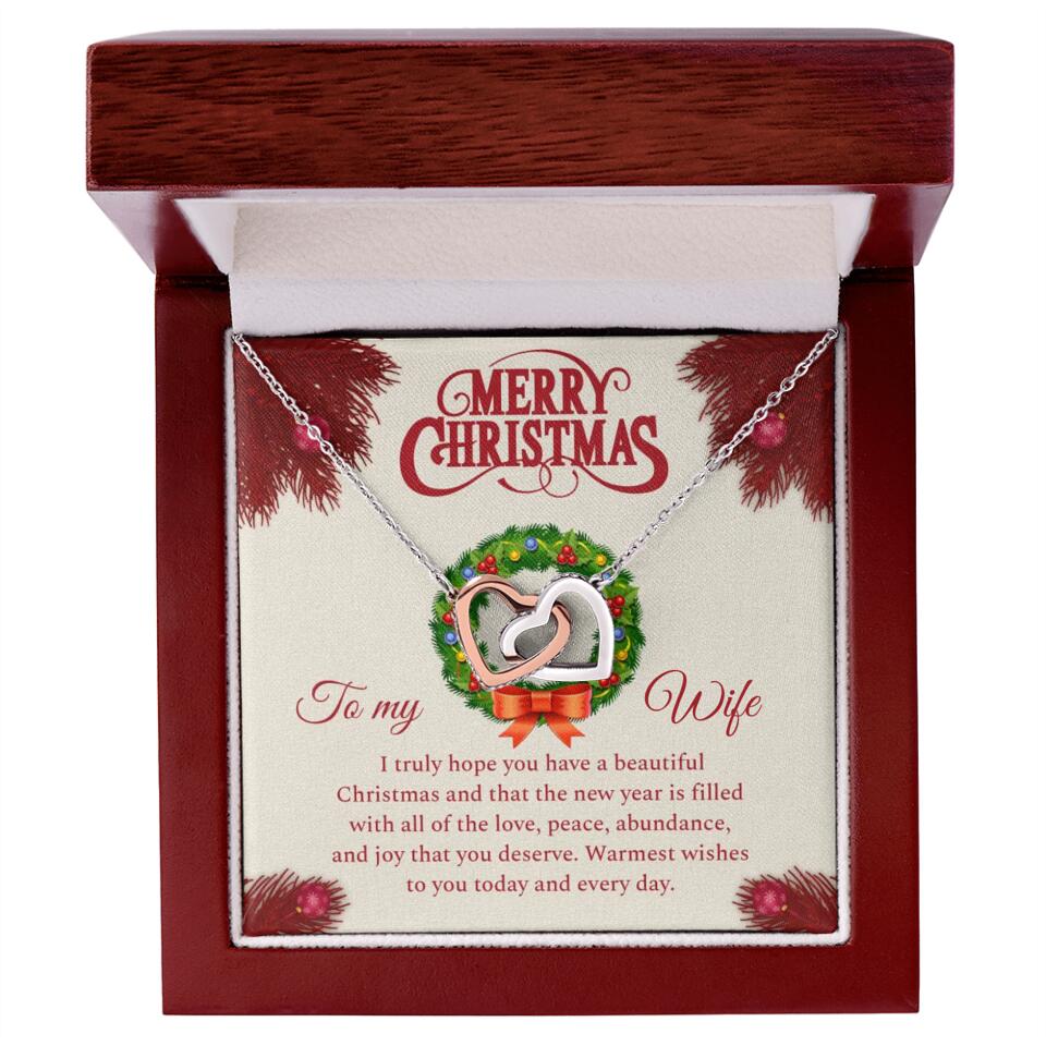 Merry Christmas I Truly Hope You Have A Beautiful Christmas - Personalized Necklace - Christmas Gifts for Wife