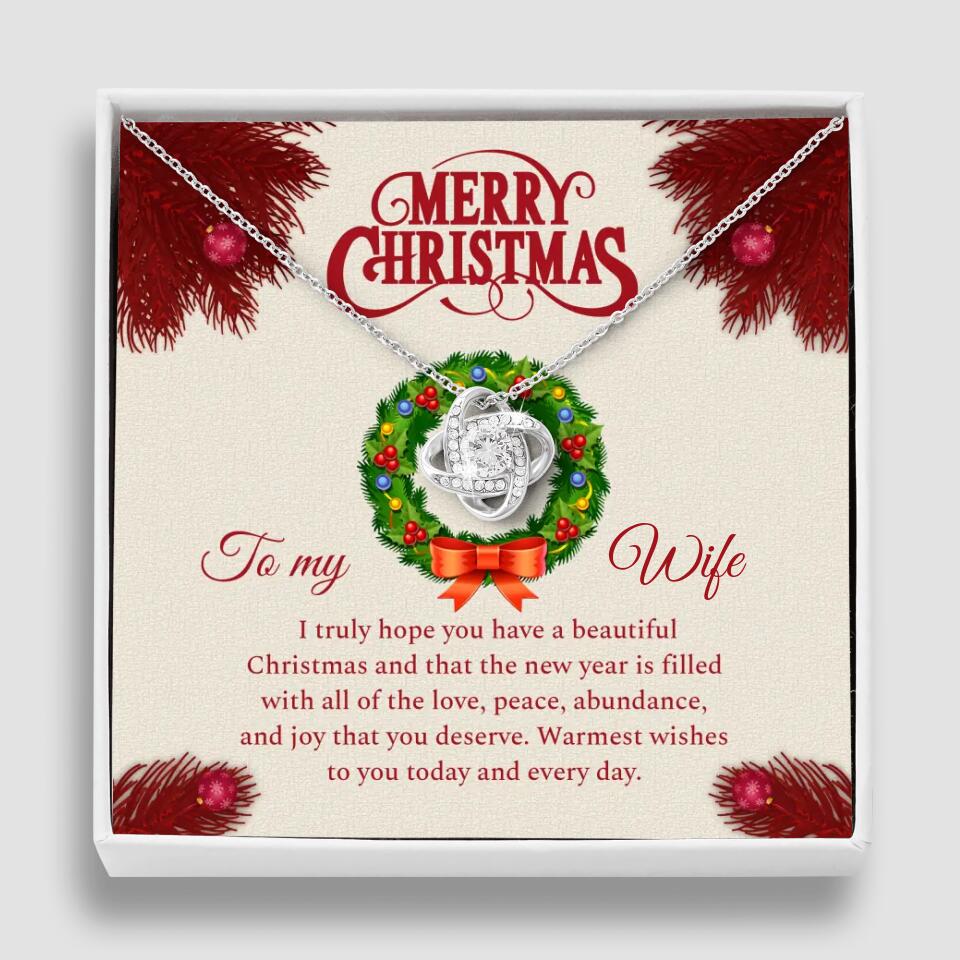 Merry Christmas I Truly Hope You Have A Beautiful Christmas - Personalized Necklace - Christmas Gifts for Wife