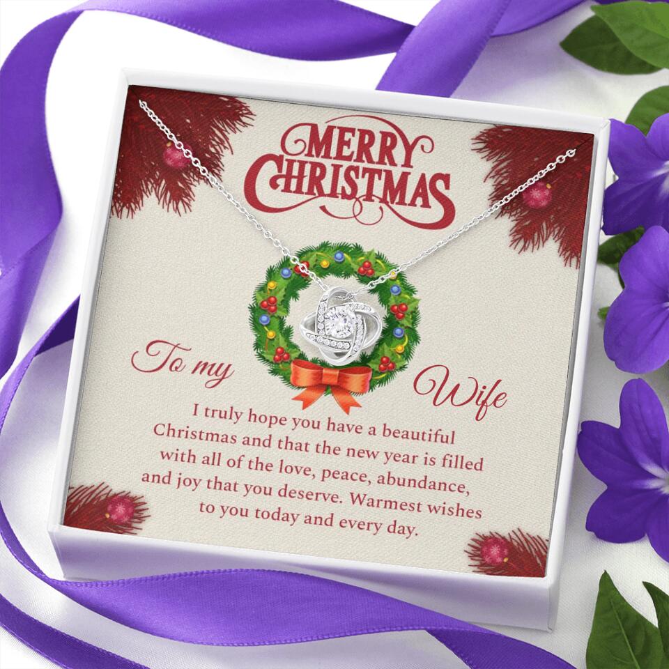 Merry Christmas I Truly Hope You Have A Beautiful Christmas - Personalized Necklace - Christmas Gifts for Wife