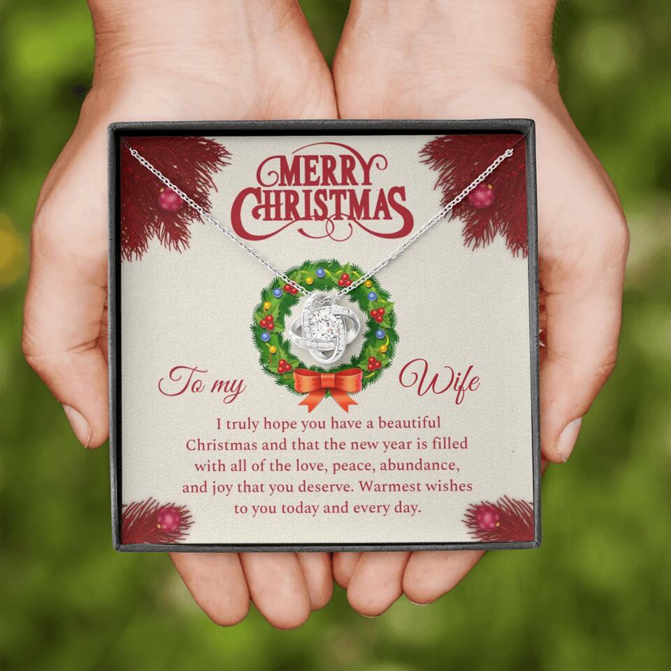 Merry Christmas I Truly Hope You Have A Beautiful Christmas - Personalized Necklace - Christmas Gifts for Wife