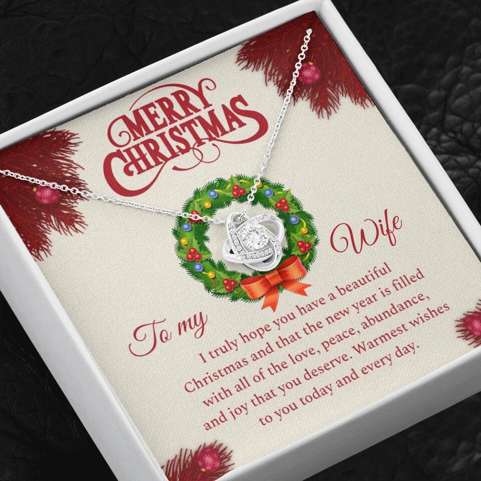 Merry Christmas I Truly Hope You Have A Beautiful Christmas - Personalized Necklace - Christmas Gifts for Wife