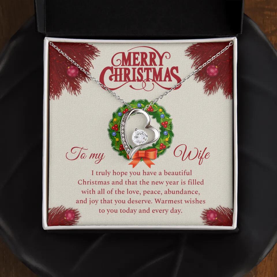 Merry Christmas I Truly Hope You Have A Beautiful Christmas - Personalized Necklace - Christmas Gifts for Wife