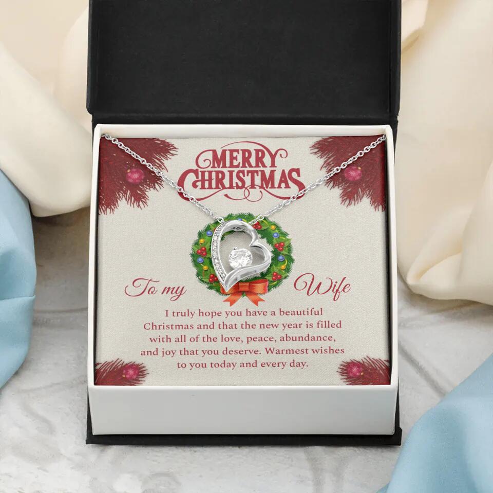 Merry Christmas I Truly Hope You Have A Beautiful Christmas - Personalized Necklace - Christmas Gifts for Wife