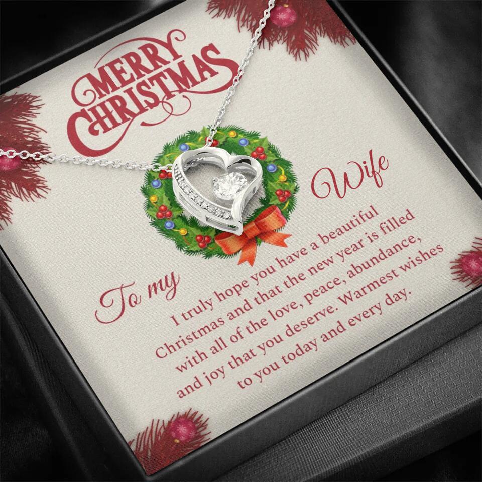 Merry Christmas I Truly Hope You Have A Beautiful Christmas - Personalized Necklace - Christmas Gifts for Wife