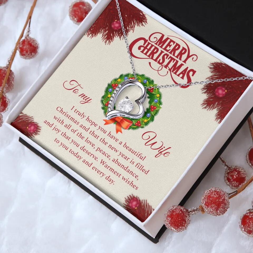 Merry Christmas I Truly Hope You Have A Beautiful Christmas - Personalized Necklace - Christmas Gifts for Wife