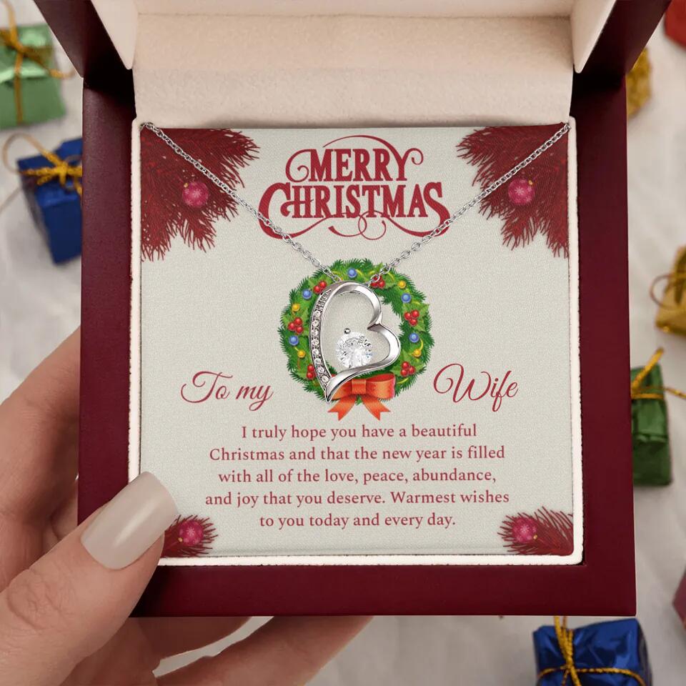 Merry Christmas I Truly Hope You Have A Beautiful Christmas - Personalized Necklace - Christmas Gifts for Wife