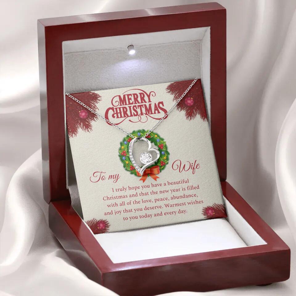 Merry Christmas I Truly Hope You Have A Beautiful Christmas - Personalized Necklace - Christmas Gifts for Wife