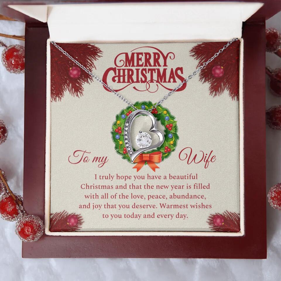 Merry Christmas I Truly Hope You Have A Beautiful Christmas - Personalized Necklace - Christmas Gifts for Wife