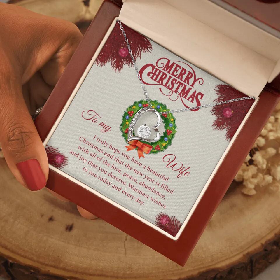 Merry Christmas I Truly Hope You Have A Beautiful Christmas - Personalized Necklace - Christmas Gifts for Wife