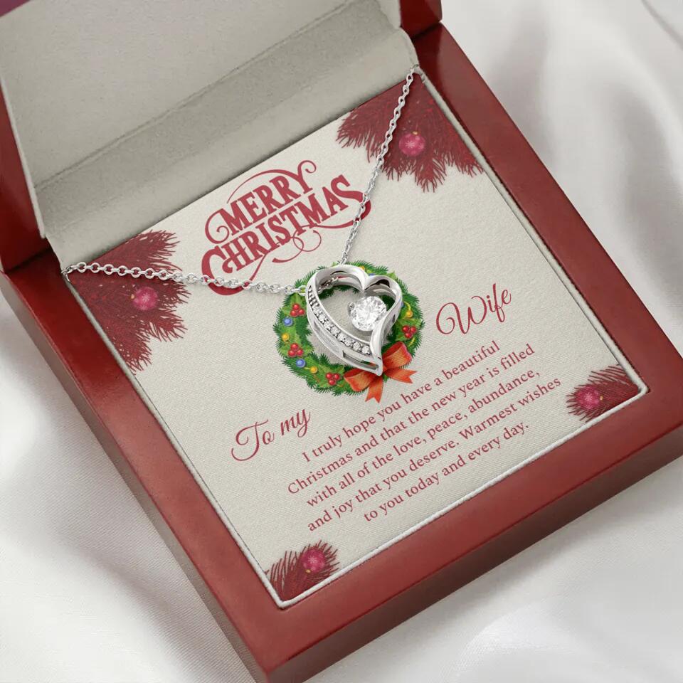 Merry Christmas I Truly Hope You Have A Beautiful Christmas - Personalized Necklace - Christmas Gifts for Wife