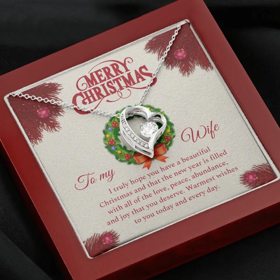 Merry Christmas I Truly Hope You Have A Beautiful Christmas - Personalized Necklace - Christmas Gifts for Wife