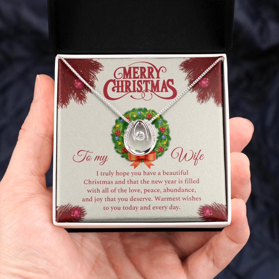 Merry Christmas I Truly Hope You Have A Beautiful Christmas - Personalized Necklace - Christmas Gifts for Wife