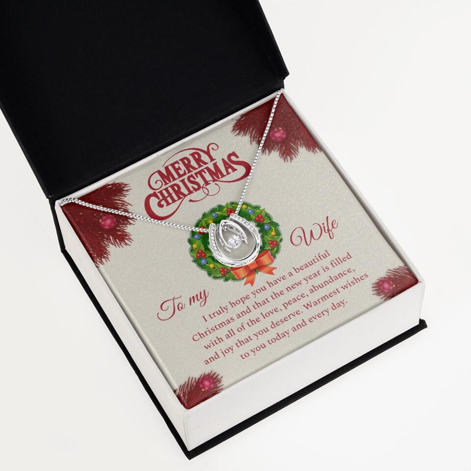 Merry Christmas I Truly Hope You Have A Beautiful Christmas - Personalized Necklace - Christmas Gifts for Wife